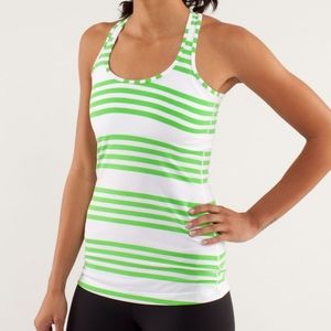 Lululemon Cool Racerback Tank Ocean Stripe Frond Luon Light